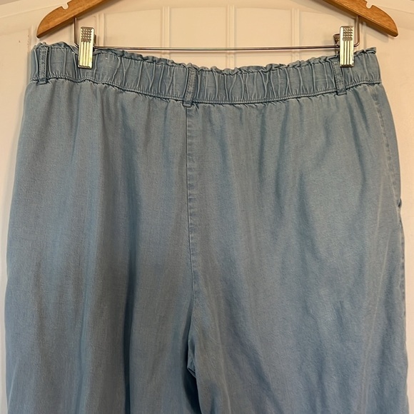 Ann Taylor LOFT Lyocell wide leg Crop Pants Size Large Petite - Picture 4 of 7